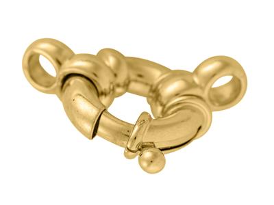 Seemannsring Mit Doppelring 15mm, 18k Zweifarbiges Gold. Ref. 27032 - Standard Bild - 3