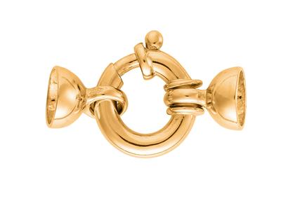 Seemannsring Mit Glatten Glockenenden 10 Mm, Gelbgold 18k. Ref. 27006 - Standard Bild - 1