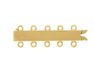 Rechteckiger Glatter Verschluss 25 Mm, 5 Reihen, 18k Gelbgold. Ref. 07116-5 - Standard Bild - 1