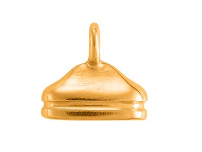 Rechteckiges, Godroniertes Endstück7,5 Mm, 18k Gelbgold. Ref. 17152