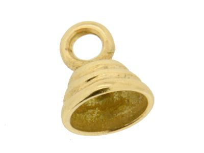 Rundes Geriffeltes Endstück 3,5 Mm,18k Gelbgold. Ref. 07097