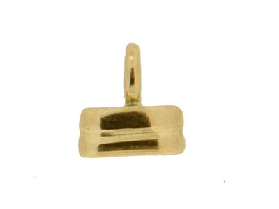 Rechteckig Godronierte Endkappe 3,5mm, 18k Gelbgold. Ref. 07099