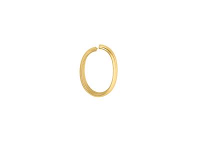 Ovale Spange, Halbringdraht, 7,40 X5,60 Mm, 18k Gelbgold. Ref. 07224 - Standard Bild - 1