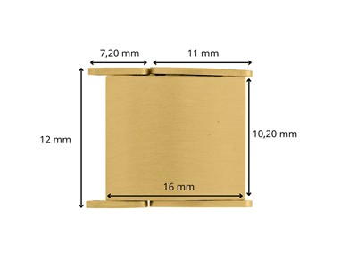 Verschluss Für Uhr 16 Mm, Gelbgold 18k. Ref. 07168 - Standard Bild - 3