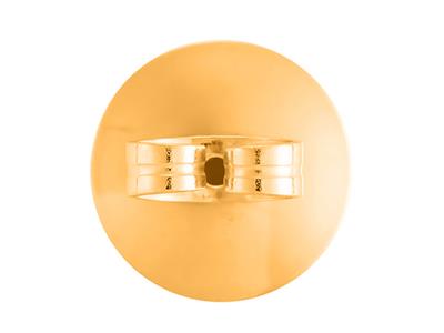 Gewolbter Ohrring-verschluss 6 Mm, 18k Gelbgold. Ref. 07406-6, Pro Stück - Standard Bild - 2
