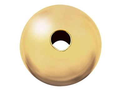 Perlen Mit 2 Löchern, Glatt, Rund, 2,5mm, 18kt Gelbgold