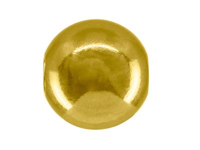 Schwere Kugel Glatt 2 Locher, 4 Mm, Gelbgold 18k - Standard Bild - 2
