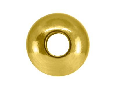 Schwere Kugel Glatt Poliert 2 Locher, 5 Mm, Gelbgold 18k - Standard Bild - 3