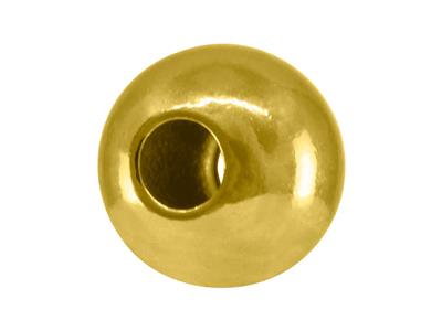 Schwere Kugel Glatt Poliert 2 Locher, 6 Mm, Gelbgold 18k - Standard Bild - 1