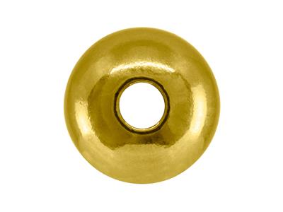 Schwere Kugel Glatt Poliert 2 Locher, 7 Mm, Gelbgold 18k - Standard Bild - 3