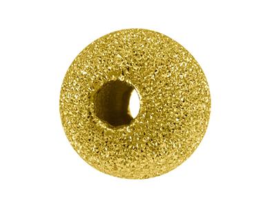 Schwere Laserkugel Granuliert 2 Löcher, 6 Mm, Gelbgold 18k - Standard Bild - 1