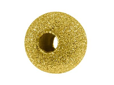 Schwere Laserkugel 2 Locher, 6 Mm, Gelbgold 18k