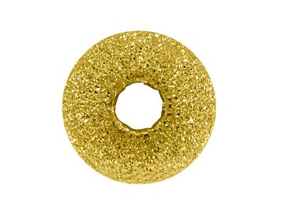 Schwere Laserkugel Granuliert 2 Löcher, 6 Mm, Gelbgold 18k - Standard Bild - 3