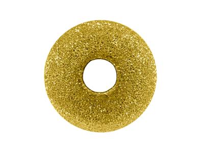 Schwere Laser-geätzte Kugel 2 Löcher, 10 Mm, 18 Karat Gelbgold - Standard Bild - 3