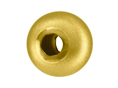 Schwere Satinierte Kugel Mit 2 Lochern, 10 Mm, 18k Gelbgold - Standard Bild - 1