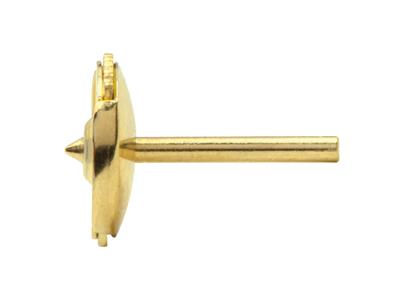 Altor Verschluss Für Ohrringe, 6 Mm, 18k Gelbgold. Ref. Alt02, Pro Stück - Standard Bild - 3