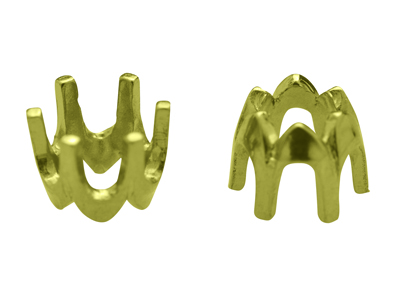 Krappenfassung 6 Krappen Für Rundenstein Von 5 Mm, 18k Gelbgold. Ref. 00093