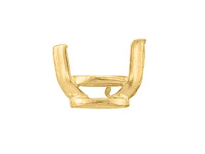 Fassung 2 Fassung Für 5,30 X 2,80 MM Groen Navette-stein, 18k Gelbgold 2n. Ref. 02115