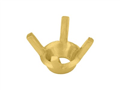 Fassung Mit 4 Krappen Für Runden Stein Mit Einem Durchmesser Von 6 Mm,18k Gelbgold. Ref 01410