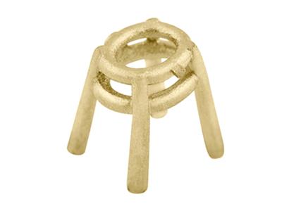 Fassung Mit 4 Ovalen Krappen 8,50 X7,50mm, 18k Gelbgold. Ref. 04146 - Standard Bild - 2