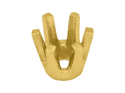 Krallenfassung Mit 6 Krallen Für Einen Runden Stein Von 2,50 Mm, 18k Gelbgold. Referenz 01007
