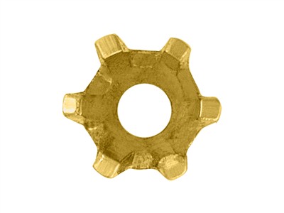 Krallenfassung Mit 6 Krallen Für Einen Runden Stein Von 2,50 Mm, 18k Gelbgold. Referenz 01007 - Standard Bild - 3