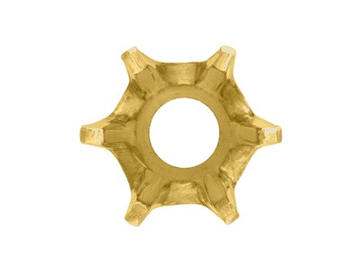 Fassung Mit 6 Krallen Für Runden Stein Von 6 Mm, 18k Gelbgold. Ref 01007 - Standard Bild - 3