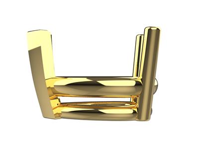 3d-krallenfassung, 3 Krappen Mit Doppelter Batte Für Birnenstein 5 X 3mm, Gelbgold 18k. Ref. 10350 - Standard Bild - 2