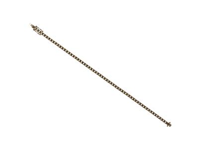 Rivi}re-armband Zum Fassen, Für 62 Runde Steine Von 0,03ct,18 Cm, Weißgold 18k Ni - Standard Bild - 4