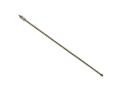 Armband Fluss Zum Fassen, Für 62 Runde Steine Von 0,03ct,18 Cm, 18k Weißgold Ni - Standard Bild - 4