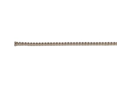 Rivi}re-armband Zum Einfassen, Für 66 Runde Steine Von 0,05ct, 18 Cm, Weißgold 18k Ni - Standard Bild - 2