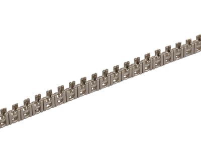 Rivi}re-armband Zum Einsetzen, Für 52 Runde Steine Von 0,13/0,14 Ct, 18 Cm, 18k Weißgold Ni - Standard Bild - 2