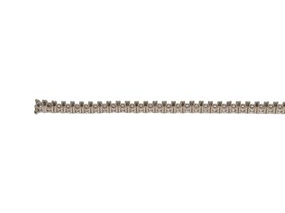 Rivi}re-armband Zum Einsetzen, Für 52 Runde Steine Von 0,13/0,14 Ct, 18 Cm, 18k Weißgold Ni - Standard Bild - 3