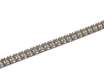 Armband Fluss Zum Fassen, Für 53 Runde Steine Von 0,05ct, 18 Cm, Weißgold 18k Ni - Standard Bild - 2