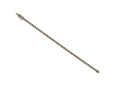 Armband Fluss Zum Fassen, Für 53 Runde Steine Von 0,05ct, 18 Cm, Weißgold 18k Ni - Standard Bild - 4