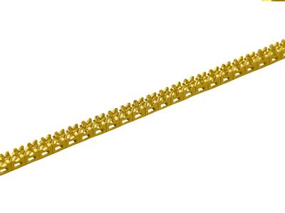 Flussarmband Zum Einsetzen Von Steinen, Für 62 Runde Steine Von 0,03 Ct, 18cm, 18k Gelbgold - Standard Bild - 2