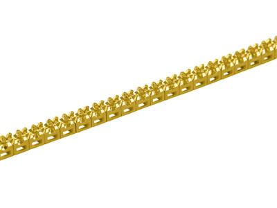 Tennis-armband Zum Einfassen, 53 Runde Steine Von 0,05ct, 18k-gelbgold - Standard Bild - 2