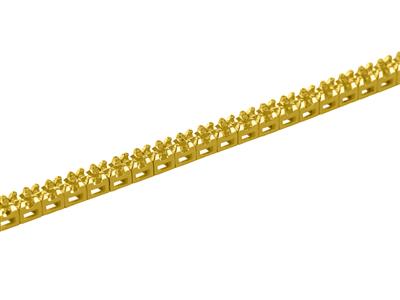 Rivi}re-armband Zum Fassen, Für 53 Runde Steine Von 0,05 Ct, 18cm, Gelbgold 18k - Standard Bild - 2