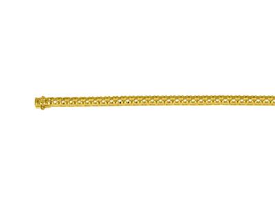 Rivi}re-armband Zum Fassen, Für 53 Runde Steine Von 0,05 Ct, 18cm, Gelbgold 18k - Standard Bild - 3
