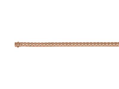 Rivi}re-armband Zum Fassen Von Edelsteinen, Für 53 Runde Steine Von 0,05 Ct, 18 Cm, Rotgold 18k 5n - Standard Bild - 3