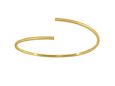 Armreif Flexibler Hohler Extra Leichter Ring 2,10 Mm, 58 X 48 Mm, Gelbgold 18k - Standard Bild - 2