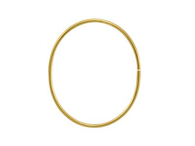 Armreif Flexibler Hohler Extra Leichter Ring 2,10 Mm, 58 X 48 Mm, Gelbgold 18k - Standard Bild - 4