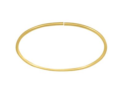 Armreif Flexibler Hohler Extra Leichter Ring 2,10 Mm, 58 X 48 Mm, Gelbgold 18k - Standard Bild - 5