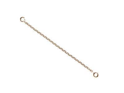 Sicherheitskette Für Armband 6cm, Runde Forat-maschen 1,17 Mm, Rotgold 18k