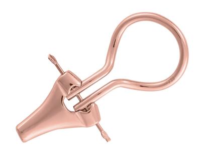 Ohrhaken-system Raquettes 18 Mm, 18k Ros{gold. Ref. 7300-bis, Das Paar - Standard Bild - 1