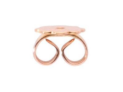 Ohrstecker Mit Blumenplatte, 18k Rotgold. Ref. 07412, Pro Stück - Standard Bild - 2