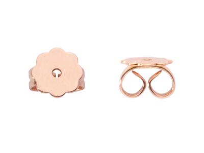 Ohrstecker Mit Blumenplatte, 18k Rotgold. Ref. 07412, Pro Stück - Standard Bild - 3