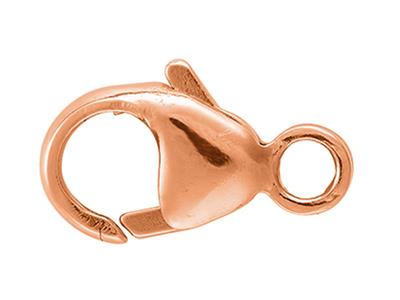 Gewolbter, Geprägter Handschellenverschluss Mit Integriertem Ring 9 Mm, 18k Rotgold. Ref. 17195