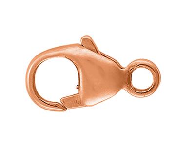 Gewölbter, Gestanzter Karabinerverschluss Mit Eingebautem Ring 8 Mm, 18k Rotgold. Ref. 27001