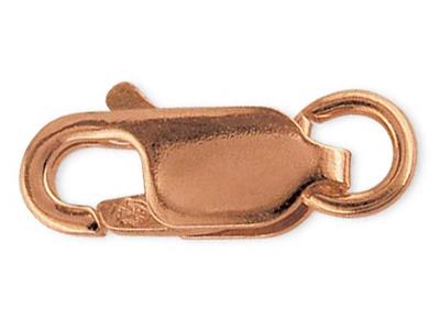 Flache Karabinerschliee Mit Freiemring 10 Mm, 18k Rosgold 5n. Ref. 17060